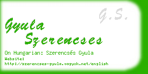 gyula szerencses business card